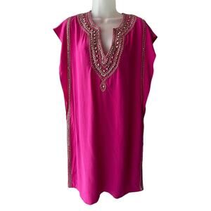 Calypso St Barth Embroidered Silk Tunic Dress Size XS NWT